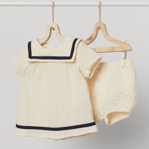 Two-Piece Cotton Sailor Set for Baby